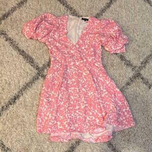 1. State Pink and White Abstract Dress